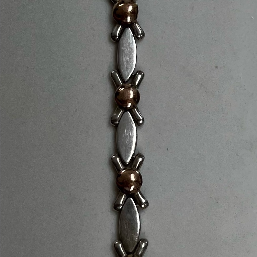 18K Rose Gold and 950 Sterling Silver Bracelet - Picture 3 of 7